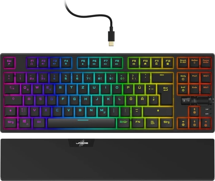 Hama uRage Exodus 860 Mechanical TKL, schwarz, LEDs RGB, Gaote Outemu BLUE, USB, DE