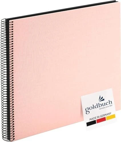 Goldbuch Spiralalbum Bella Vista 34x30 schwarze Seiten rosa