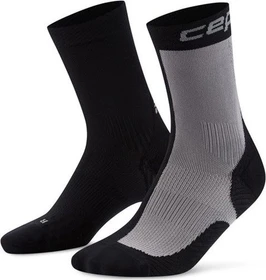 CEP Core Run Edt. Half&Half Mid Laufsocken schwarz/grau (Damen)