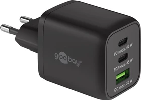 Wentronic Goobay USB-C PD GaN Multiport-Schnellladegerät Nano 65W schwarz