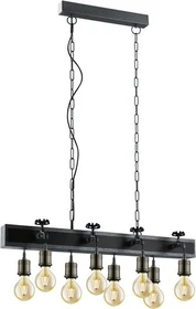 Eglo Goldcliff Pendelleuchte 8-flammig silber/schwarz