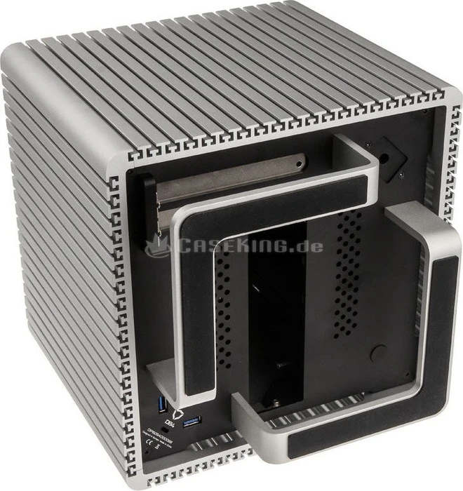Streacom DB4 Fanless Bi-Symmetrical, silber, Mini-ITX