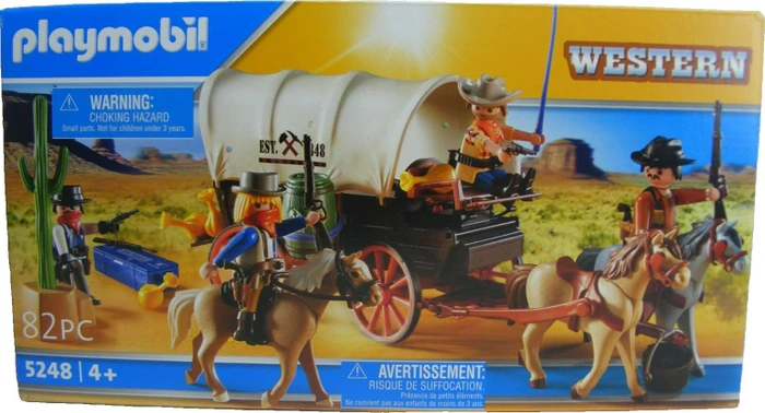 playmobil Western Planwagen mit Überfall