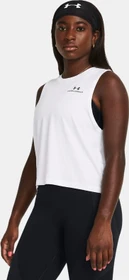 Under Armour Vanish Energy Crop Tanktop Funktionsshirt ärmellos weiß/schwarz (Damen)