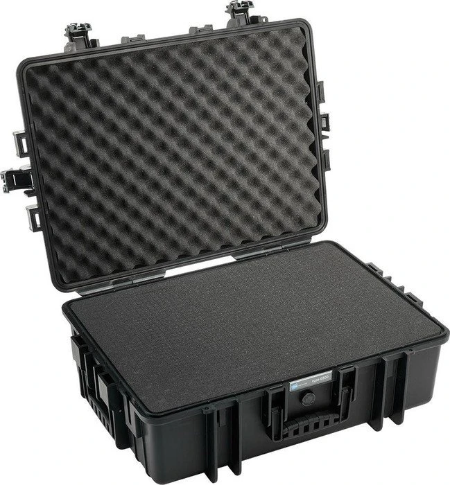 B&W International Outdoor Case Typ 6500 Koffer schwarz mit Schaumstoffeinsatz