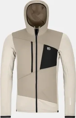 Ortovox Fleece Grid Hoody Funktionsjacke white chalk (Herren)