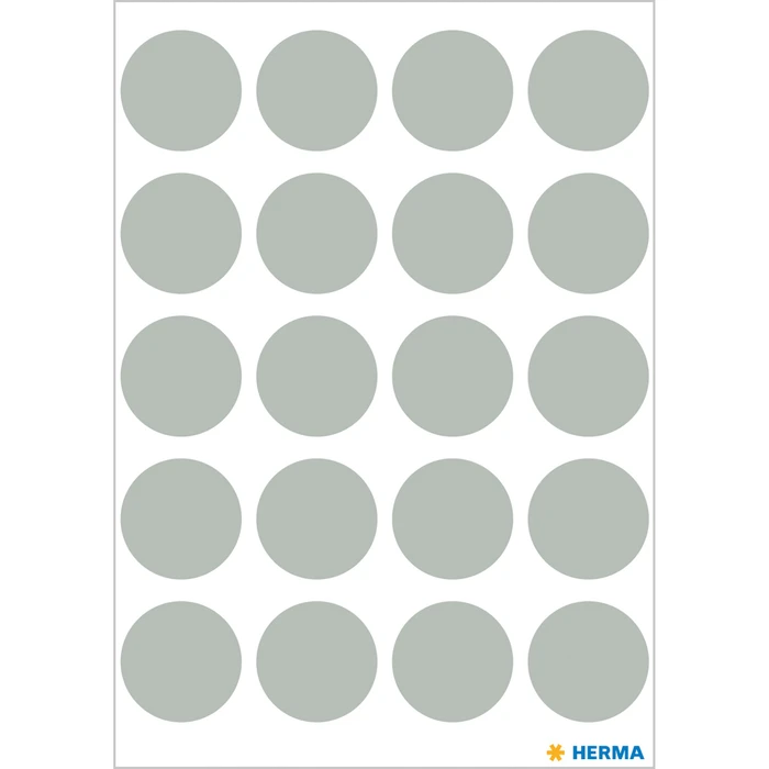 Herma Markierungspunkte 19mm grau, 50 Blatt