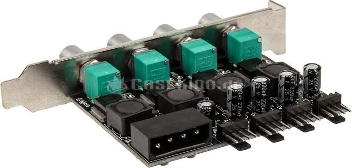 Lamptron CP436, PCI-Slotblende, Lüftersteuerung, 4-Kanal, silber