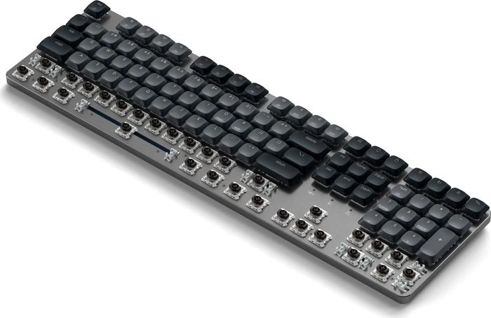 Satechi SM3 Slim Mechanical Backlit BT Keyboard, Dark, grau/schwarz, low-profile BROWN Switches, USB/Bluetooth, ND