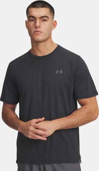 Under Armour Tech Vent Jacquard Funktionsshirt kurzarm black/castlerock (Herren)