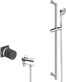 Keuco IXMO 59654 Brause-Set 15 Thermostat-Brausearmatur für 1 Verbraucher mit Brausestange chrom