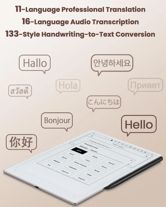 iFLYTEK AINOTE 2 - E-Ink-Tablet/digitales Notizbuch mit Sprach-zu-Text-Funktion