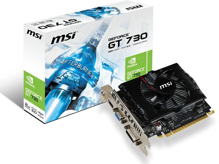 MSI GeForce GT 730, N730-2GD3V2, 2GB DDR3, VGA, DVI, HDMI