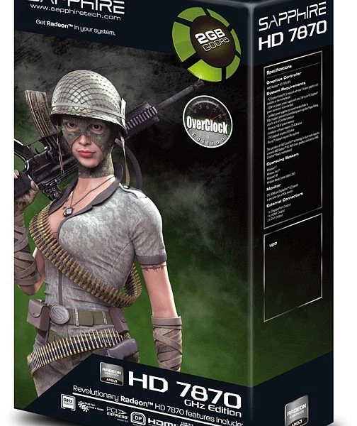 Sapphire Radeon HD 7870 GHz Edition OC, 2GB GDDR5, 2x DVI, HDMI, DP, lite retail