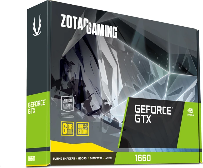 Zotac Gaming GeForce GTX 1660, 6GB GDDR5, HDMI, 3x DP