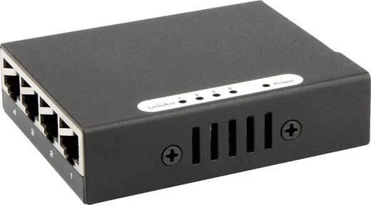 Renkforce Desktop Gigabit Switch, 4x RJ-45