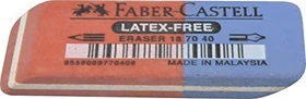 Faber-Castell 7070-40 Radierer latexfrei, rot/blau