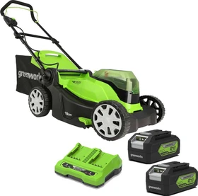 Greenworks Tools G24X2LM41 Akku-Rasenmäher inkl. 2 Akkus 4.0Ah