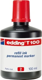 edding T100 Permanentmarker Tintenflasche rot, 100ml