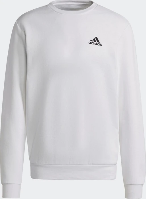 adidas Essentials Fleece Sweatshirt weiß/schwarz (Herren)