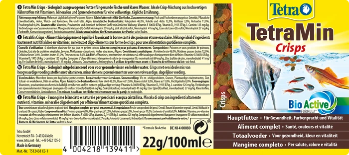 Tetra TetraMin Crisps, 22g, 100ml