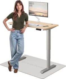 Desktronic HomePro Sitz-Steh-Schreibtisch 120x60cm Eiche/grau