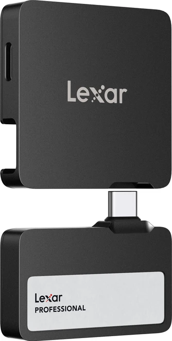 Lexar Professional Go Portable SSD with Hub (SL400), schwarz, 2TB, USB-C 3.2