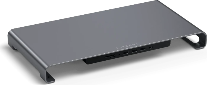 Satechi USB-C Monitor Stand Hub XL, Space Grey, USB-C 3.0 [Stecker]