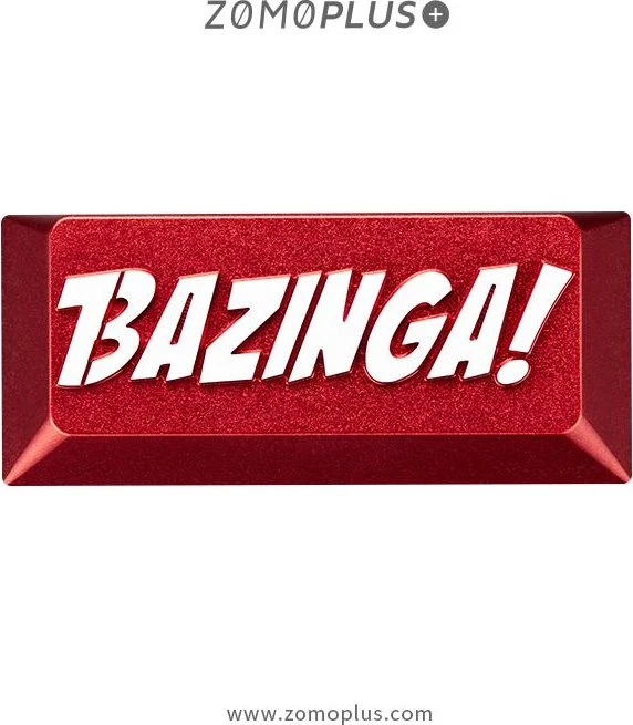 Zomoplus Keycap BAZINGA!, Aluminium, rot/silber, 1 Taste, ANSI-US