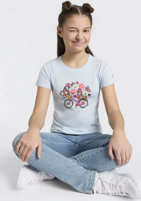 CMP Bio Baumwolle T-Shirt kurzarm sky blue (Junior)