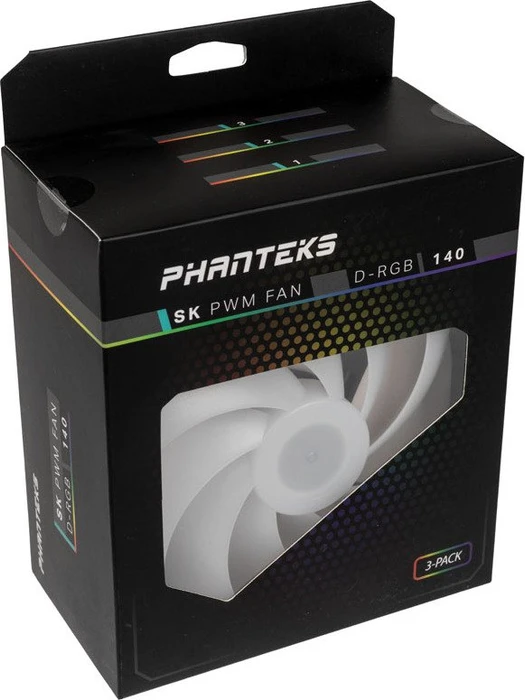 Phanteks PH-F140SK D-RGB schwarz, 140mm, 3er-Pack