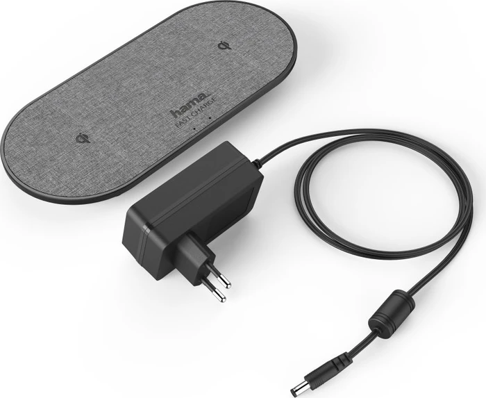 Hama kabelloses Ladegerät QI-FC10 Duo schwarz