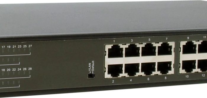LevelOne GEP Rackmount Gigabit Switch, 26x RJ-45, 2x SFP, 390W PoE+