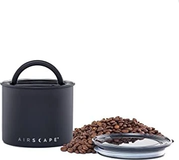 Airscape Kaffeedose klein Aufbewahrungsbehälter schwarz matt