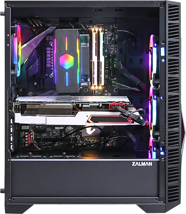 Zalman Z3 Iceberg_Black, schwarz, Glasfenster