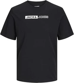 Jack & Jones Logo T-Shirt kurzarm black/print:play 5 (Herren)