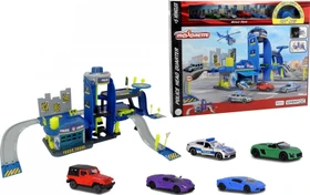 Majorette Creatix Police Headquarter + 5 Autos