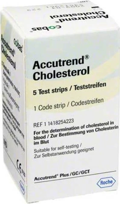 Roche Accutrend Cholesterol Selbsttest, 5 Stück