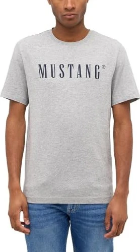 Mustang Austin Basic T-Shirt kurzarm grey melange (Herren)