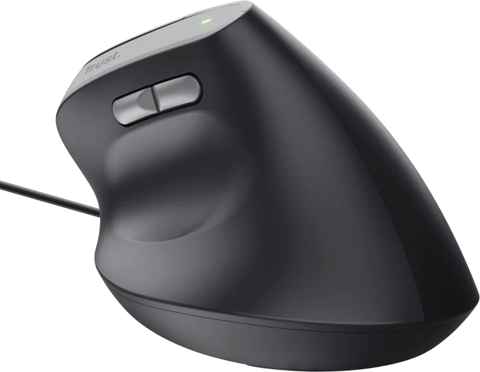 Trust Yuno Ergonomic Mouse schwarz, USB