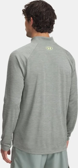 Under Armour Tech Textured Funktionsshirt langarm silica green/hydro green/high vis yellow (Herren)