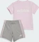 adidas Essentials Lineage Organic Cotton T-Shirt und Shorts Set clear pink/white (Junior) Vorschaubild