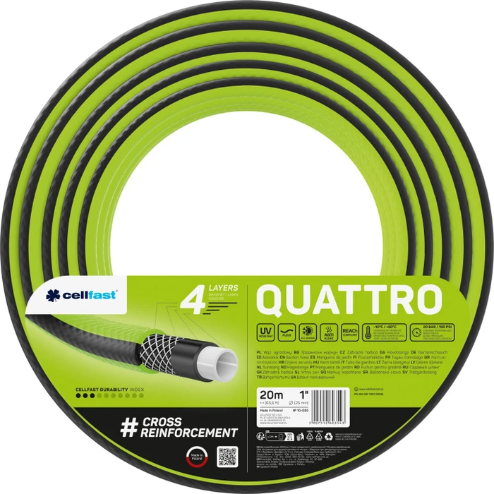 Cellfast Quattro Gartenschlauch 1", 20m (10-080)