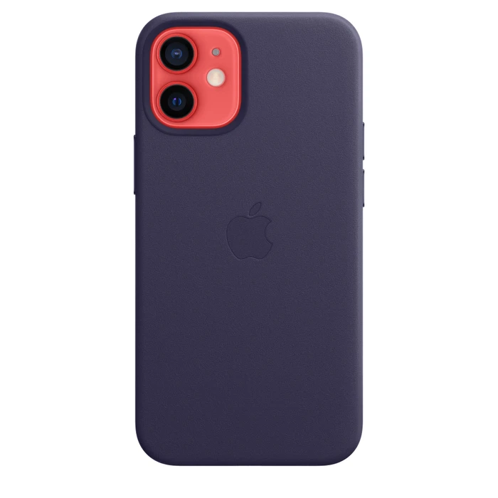 Apple Leder Case mit MagSafe für iPhone 12 Mini dunkelviolett