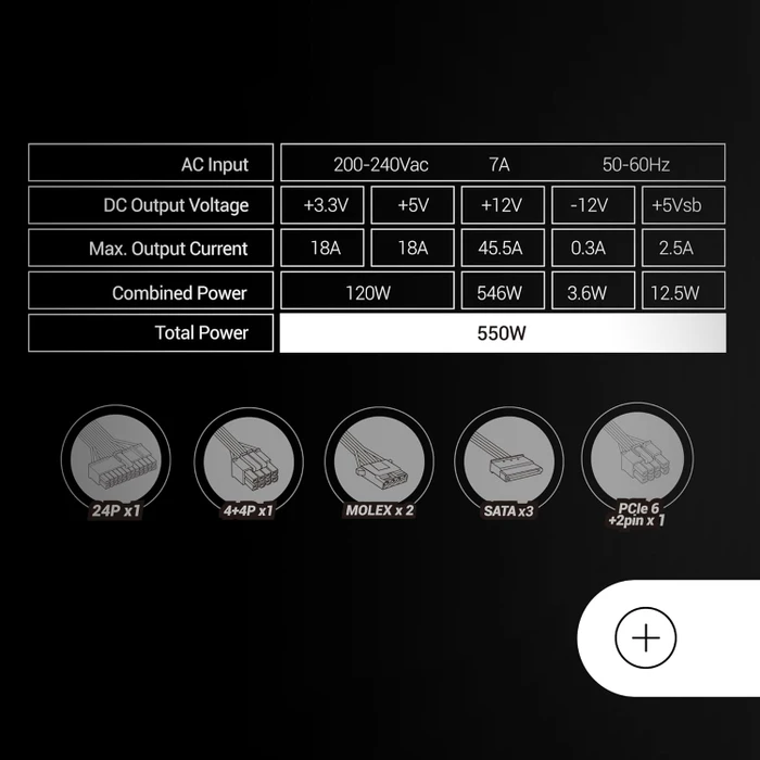Mars Gaming MPIII550PW 550W, ATX 2.4