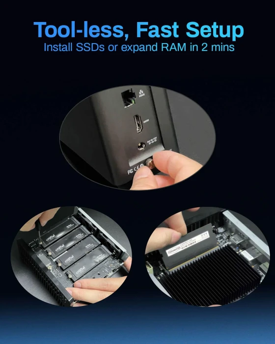 TerraMaster F4 SSD, Intel N95, 8GB RAM, 1x RJ-45 5GBase-T, 1x USB-C 3.1