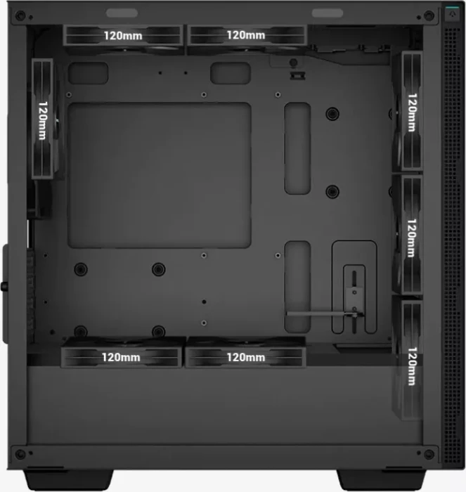 DeepCool CH370, schwarz, Glasfenster