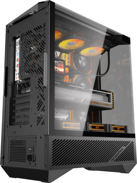 DarkFlash DY460 Black, Glasfenster