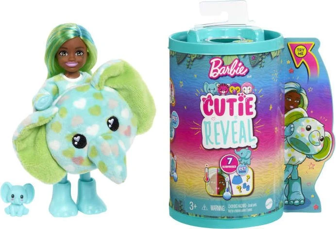 Mattel Barbie - Cutie Reveal Chelsea Jungle - Elefant (verschiedene Ausführungen)