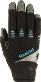 Roeckl Mangfall Fahrradhandschuhe schwarz/türkis